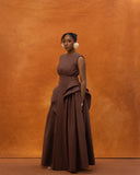 Nyla Dress- Brown (Ships  September)